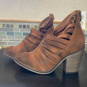 Free People Hybrid Strappy Leather Booties